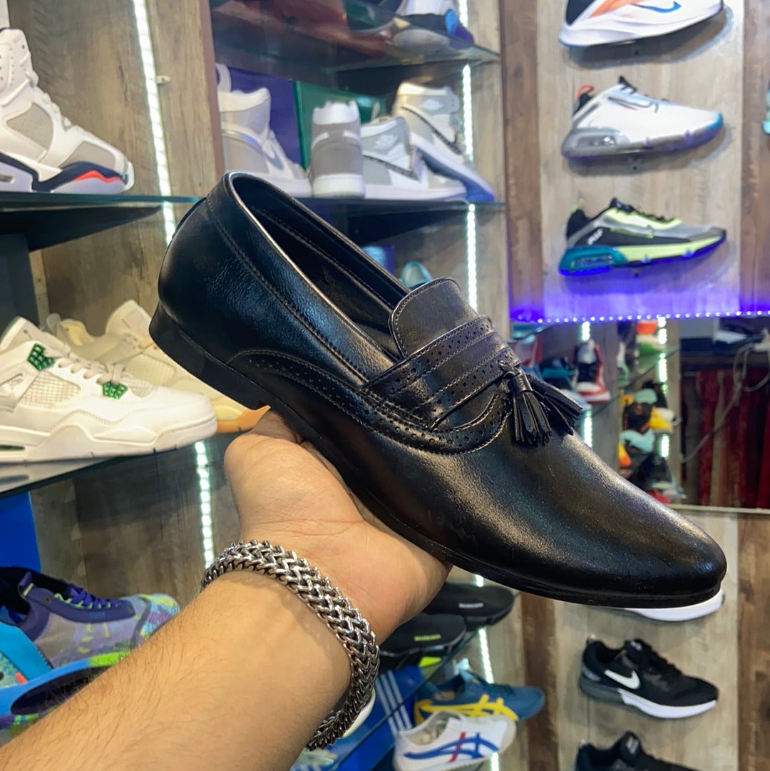 Black Tassel Loafers Formal Shoes