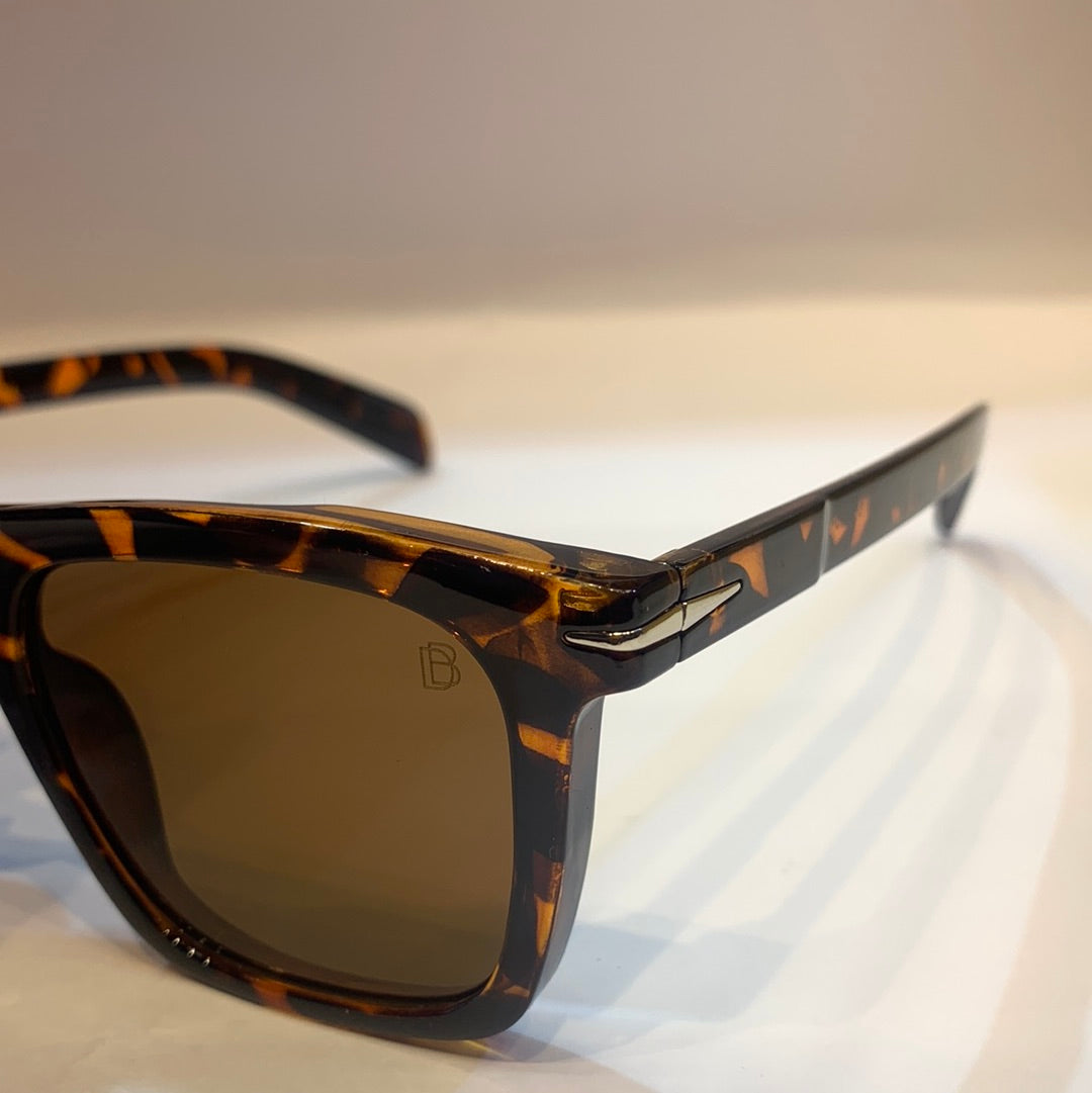 VID Leopard Brown Print Frame Brown Shade Unisex Sunglasses B2209 56 15-148
