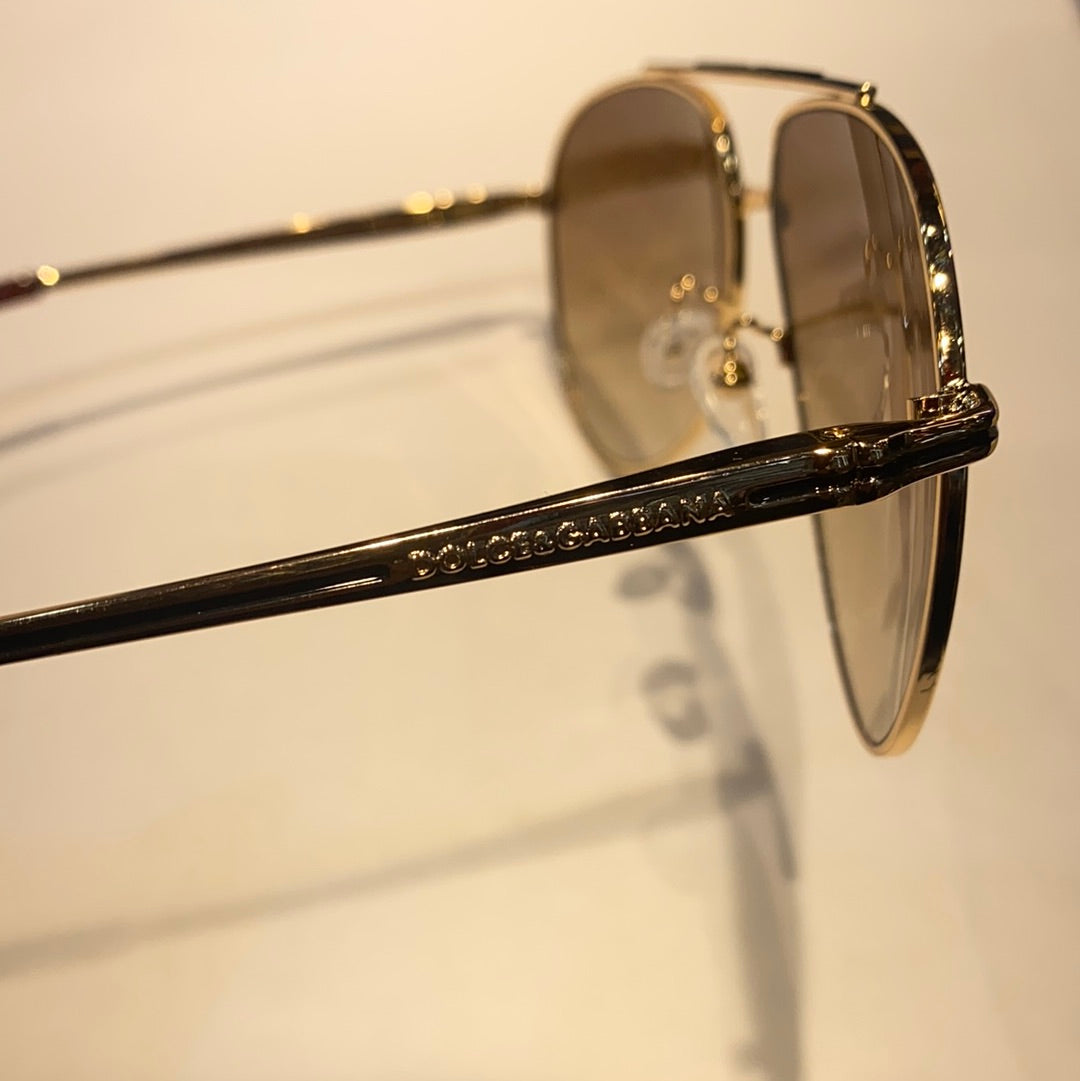 Gold Fram Gold Shade Printed Branded Luxury Sunglasses DG4341 61 14-140