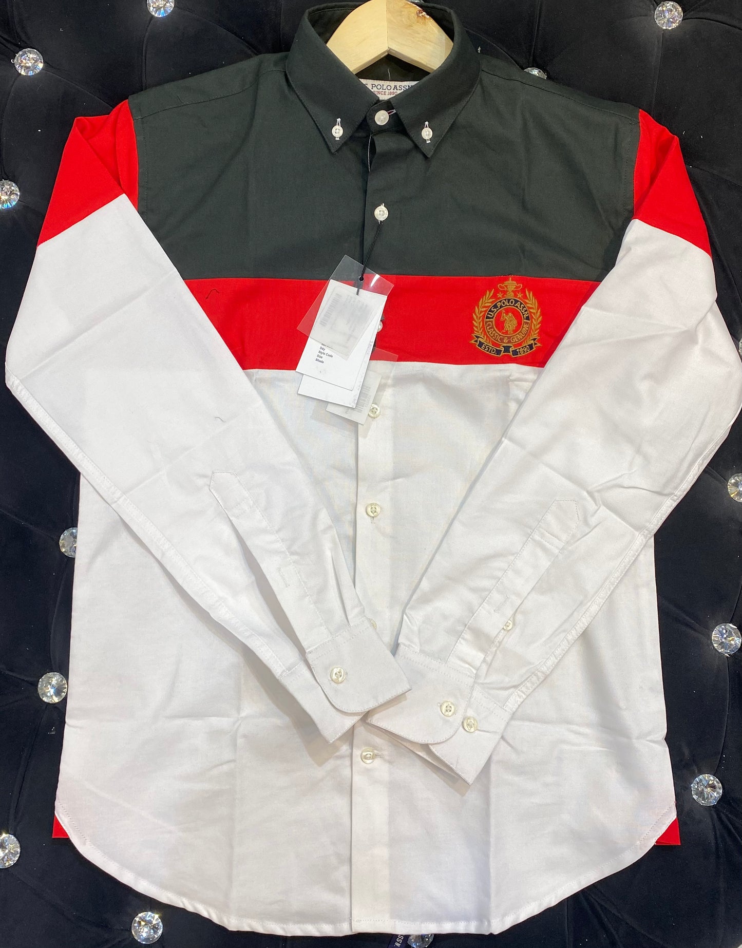 LOP White Olive Red Colour Premium Cotton Full Sleeves Shirt