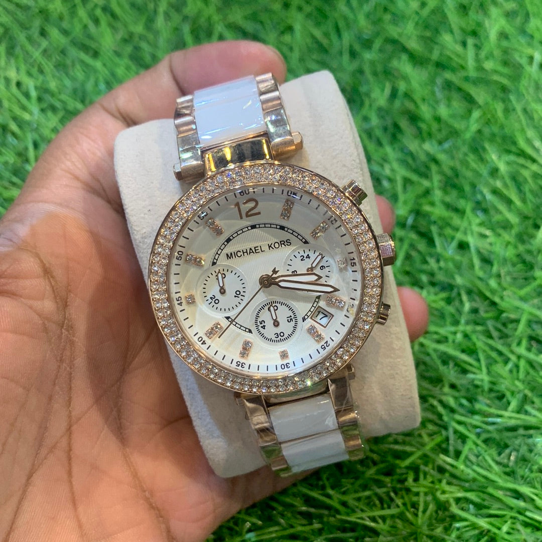 Cim Copper White Chain White Dial Ladies Chain Watch 400401