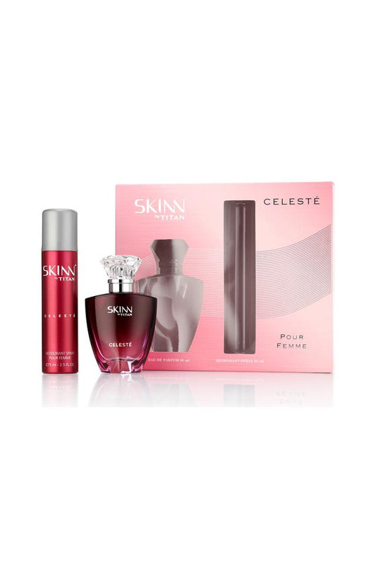 Skinn By Titan Celeste Coffret Perfume & Deodorant Gift Set For Women