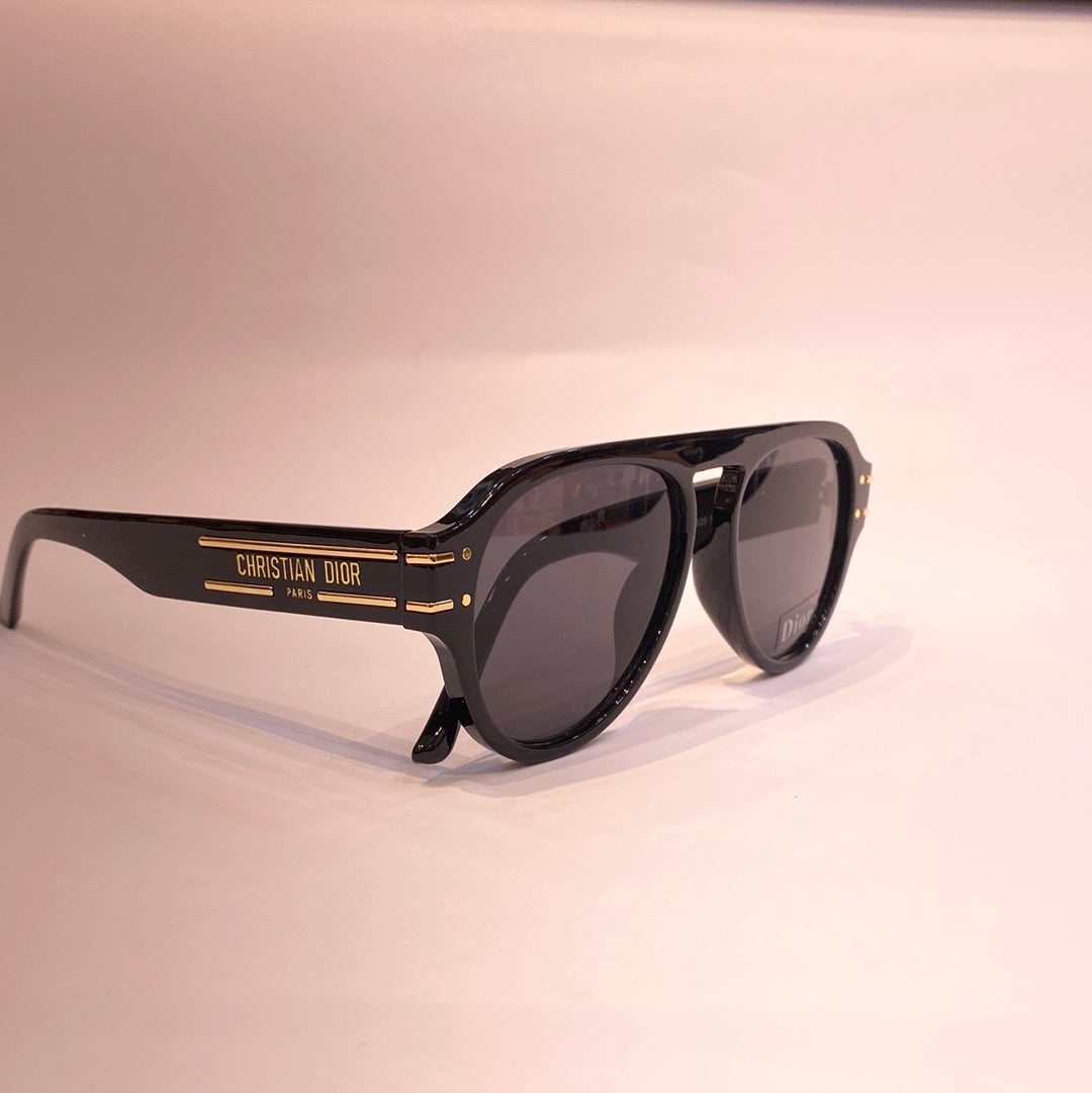 Oid Glossy Black Frame Black Shade Sunglass 952058 18-142