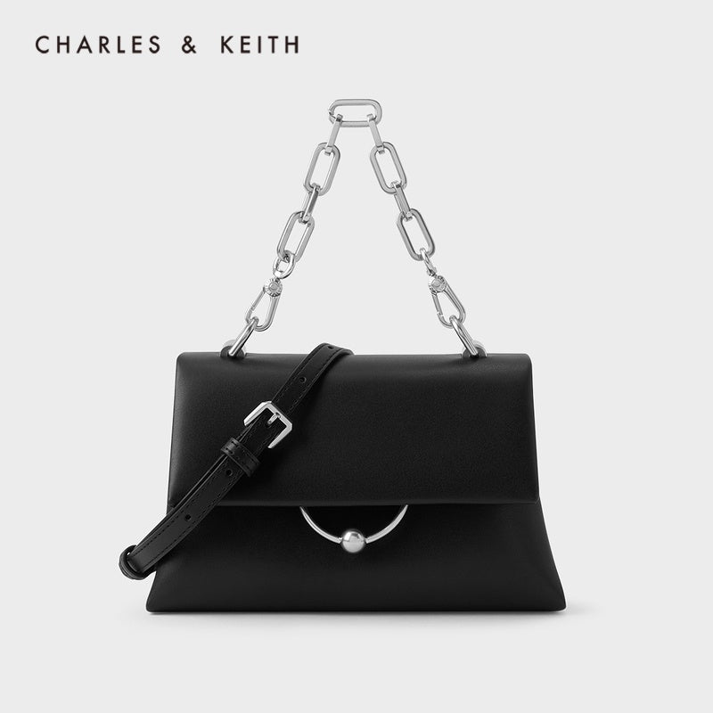 Charles & Keith Bag Ladies Sling Bag with Double Belt