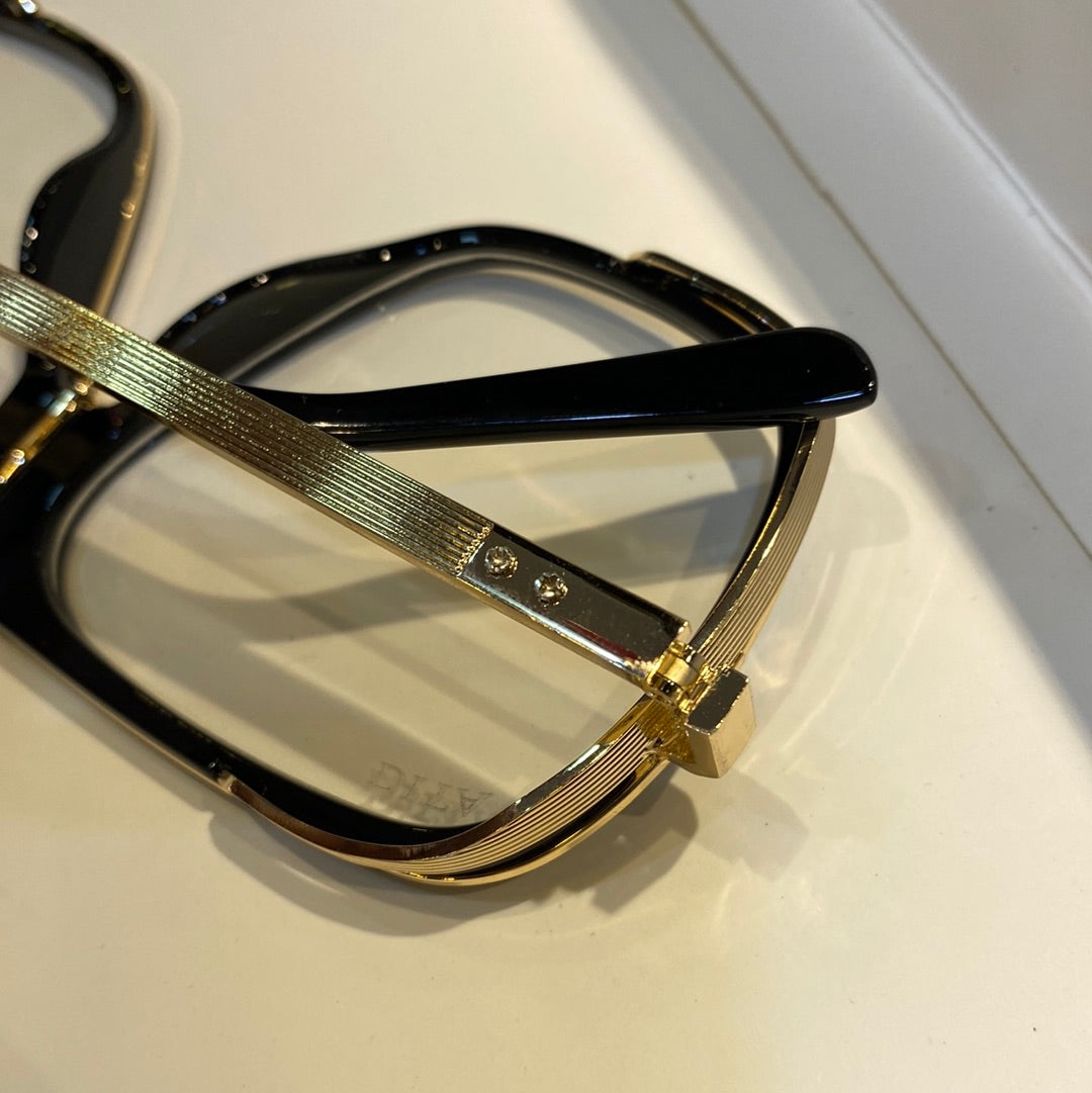 Transparent Black Gold Branded Luxury Sunglasses 2672 58 16-141