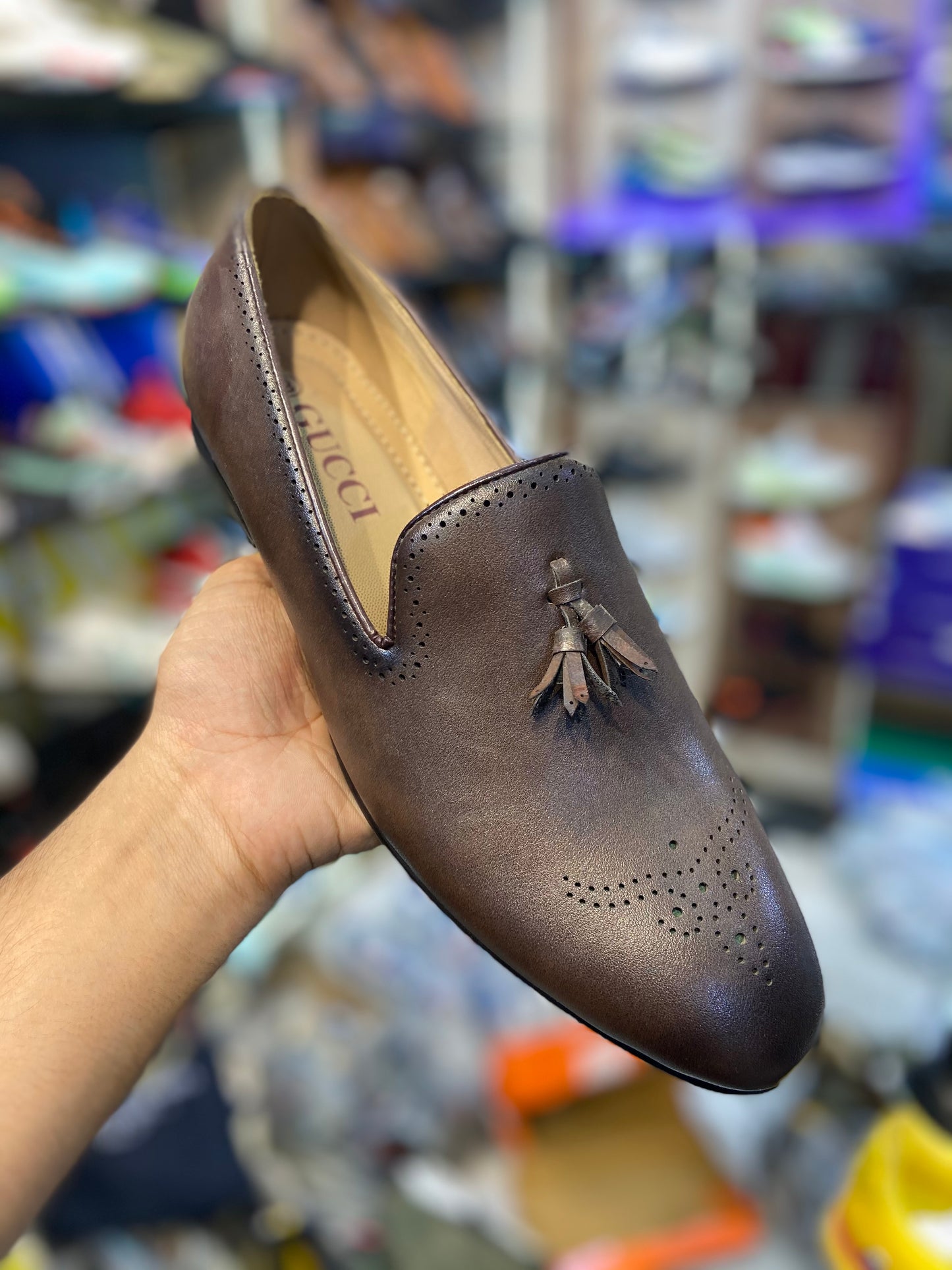 Brown Tassel Loafers Formal Shoes For Men Model Number 1017