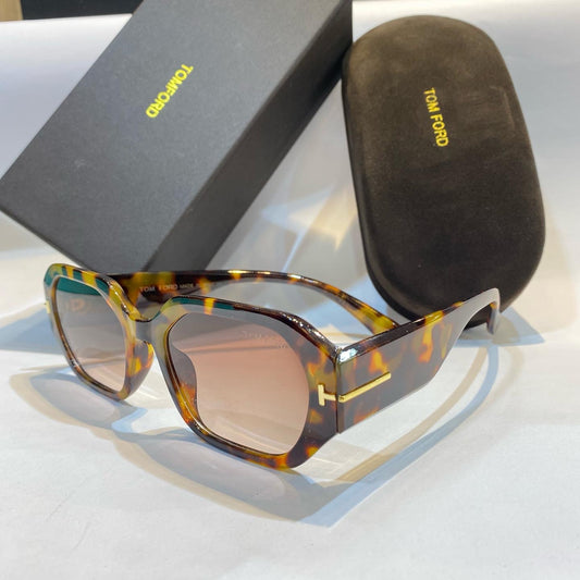 MOT Leopard Frame Brown Shade Unisex Branded Sunglasses 957 53 21-145