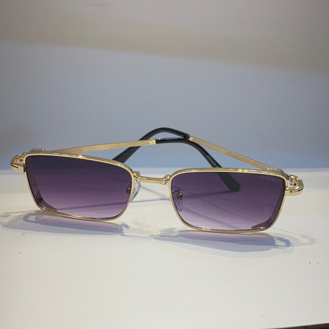 Rev Golden Black Frame Purple Shade Unisex Sunglass 2252 54 17-146