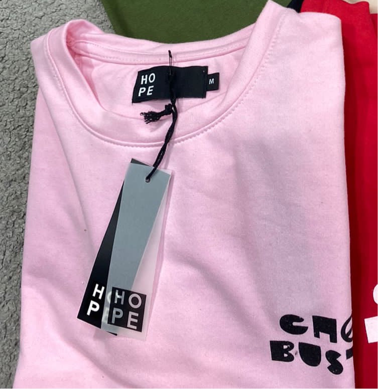 HOPE Pink Colour With Ghost Buster Back Print Drop Shoulder TShirt 108562